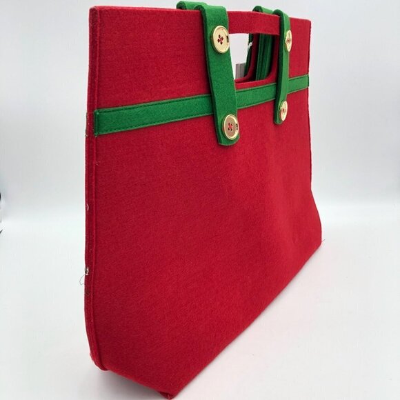 Disney Parks German Suspenders Froliche Weihnachten Tote Bag New - Picture 3 of 6